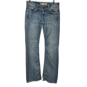 BKE Women's Denim Stella Bootcut Jeans Size 27R Blue Low Rise